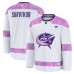 Джерси Columbus Blue Jackets Fanatics White Hockey Fights Cancer Survivor Practice
