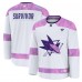 Джерси San Jose Sharks Fanatics White Hockey Fights Cancer Practice