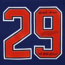 Leon Draisaitl Edmonton Oilers Autographed Fanatics Authentic Royal adidas Jersey with Multiple Inscriptions