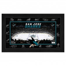 San Jose Sharks Highland Mint 2025 Signature Rink Framed Art San Jose Sharks Highland Mint 2025 Signature Rink Framed Art