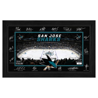San Jose Sharks Highland Mint 2025 Signature Rink Framed Art
