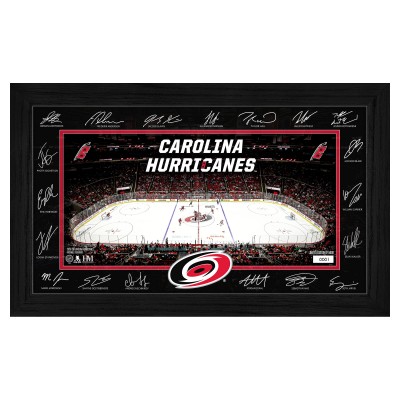 Carolina Hurricanes Highland Mint 2025 Signature Rink Framed Art