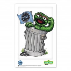 Utah Mammoth Oscar the Grouch 11 x 17 Sesame Street Poster Print