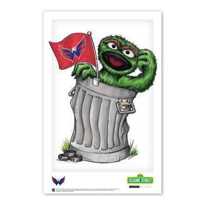 Washington Capitals Oscar the Grouch 11 x 17 Sesame Street Poster Print