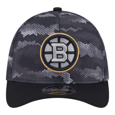 Бейсболка Boston Bruins New Era Black Zero Dark 39THIRTY A-Frame M-Crown