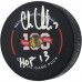 Chris Chelios Chicago Blackhawks Autographed Fanatics Authentic 100th Anniversary Official Game Puck with HOF 13 Inscription