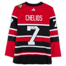 Chris Chelios Chicago Blackhawks Autographed Fanatics Authentic Reverse Retro adidas Jersey