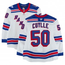 Will Cuylle New York Rangers Fanatics Authentic Game-Used #50 White Set 1 Jersey from the 2025-26 NHL Season