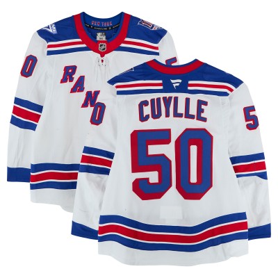 Will Cuylle New York Rangers Fanatics Authentic Game-Used #50 White Set 1 Jersey from the 2025-26 NHL Season