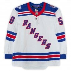 Will Cuylle New York Rangers Fanatics Authentic Game-Used #50 White Set 1 Jersey from the 2025-26 NHL Season