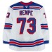 Matt Rempe New York Rangers Fanatics Authentic Game-Used #73 White Set 1 Jersey from the 2025-26 NHL Season