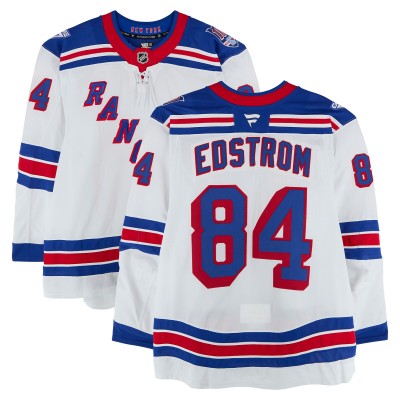 Adam Edstrom New York Rangers Fanatics Authentic Game-Used #84 White Set 1 Jersey from the 2025-26 NHL Season