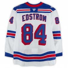 Adam Edstrom New York Rangers Fanatics Authentic Game-Used #84 White Set 1 Jersey from the 2025-26 NHL Season