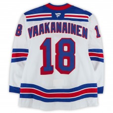 Urho Vaakanainen New York Rangers Fanatics Authentic Game-Used #18 White Set 1 Jersey from the 2025-26 NHL Season