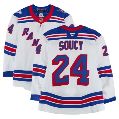 Carson Soucy New York Rangers Fanatics Authentic Game-Used #24 White Set 1 Jersey from the 2025-26 NHL Season