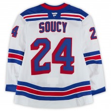 Carson Soucy New York Rangers Fanatics Authentic Game-Used #24 White Set 1 Jersey from the 2025-26 NHL Season