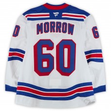 Scott Morrow New York Rangers Fanatics Authentic Game-Used #60 White Set 1 Jersey from the 2025-26 NHL Season