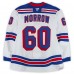 Scott Morrow New York Rangers Fanatics Authentic Game-Used #60 White Set 1 Jersey from the 2025-26 NHL Season