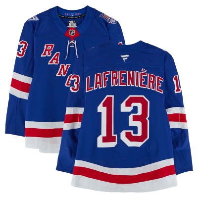 Alexis Lafreniere New York Rangers Fanatics Authentic Game-Used #13 Blue Set 1 Jersey from the 2025-26 NHL Season