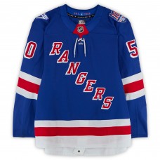 Will Cuylle New York Rangers Fanatics Authentic Game-Used #50 Blue Set 1 Jersey from the 2025-26 NHL Season