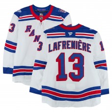 Alexis Lafreniere New York Rangers Fanatics Authentic Game-Used #13 White Set 1 Jersey from the 2025-26 NHL Season