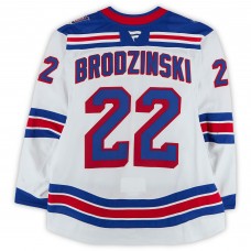 Jonny Brodzinski New York Rangers Fanatics Authentic Game-Used #22 White Set 1 Jersey from the 2025-26 NHL Season