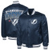 Рубашка Tampa Bay Lightning Starter Blue Triangle Satin Varsity Jacket