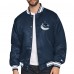 Vancouver Canucks Starter Blue Triangle Satin Varsity Full-Snap Jacket