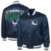 Vancouver Canucks Starter Blue Triangle Satin Varsity Full-Snap Jacket
