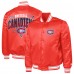Montreal Canadiens Starter Red Triangle Satin Varsity Full-Snap Jacket
