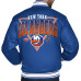 New York Islanders Starter Royal Triangle Satin Varsity Full-Snap Jacket