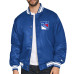 Рубашка New York Rangers Starter Blue Triangle Satin Varsity Jacket Рубашка New York Rangers Starter Blue Triangle Satin Varsity Jacket