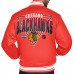 Chicago Blackhawks Starter Red Triangle Satin Varsity Full-Snap Jacket