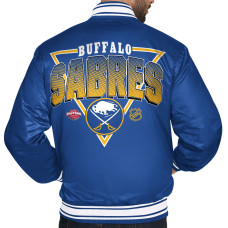 Куртка Buffalo Sabres Starter Royal Triangle Satin Varsity Full-Snap