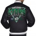 Dallas Stars Starter Black Triangle Satin Varsity Full-Snap Jacket