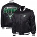 Dallas Stars Starter Black Triangle Satin Varsity Full-Snap Jacket