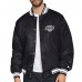 Los Angeles Kings Starter Black Triangle Satin Varsity Full-Snap Jacket