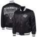 Los Angeles Kings Starter Black Triangle Satin Varsity Full-Snap Jacket