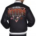 Philadelphia Flyers Starter Black Triangle Satin Varsity Full-Snap Jacket