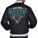 San Jose Sharks Starter Black Triangle Satin Varsity Full-Snap Jacket