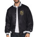 Куртка Vegas Golden Knights Starter Black Triangle Satin Varsity Full-Snap Куртка Vegas Golden Knights Starter Black Triangle Satin Varsity Full-Snap