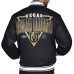 Куртка Vegas Golden Knights Starter Black Triangle Satin Varsity Full-Snap