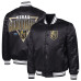 Куртка Vegas Golden Knights Starter Black Triangle Satin Varsity Full-Snap