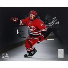 Seth Jarvis Carolina Hurricanes Autographed Fanatics Authentic 8 x 10 Red Jersey Celebration Spotlight Photograph