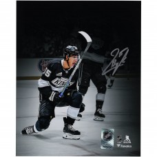 Quinton Byfield Los Angeles Kings Autographed Fanatics Authentic 8 x 10 Black Jersey Celebration Spotlight Photograph