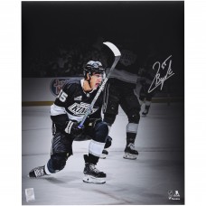 Quinton Byfield Los Angeles Kings Autographed Fanatics Authentic 16 x 20 Black Jersey Celebration Spotlight Photograph