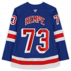 Игровая джерси Matt Rempe New York Rangers Autographed Fanatics Authentic Blue Fanatics Premium