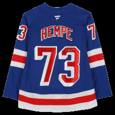 Джерси с автографом Matt Rempe New York Rangers Fanatics Authentic Blue Fanatics Premium Джерси с автографом Matt Rempe New York Rangers Fanatics Authentic Blue Fanatics Premium