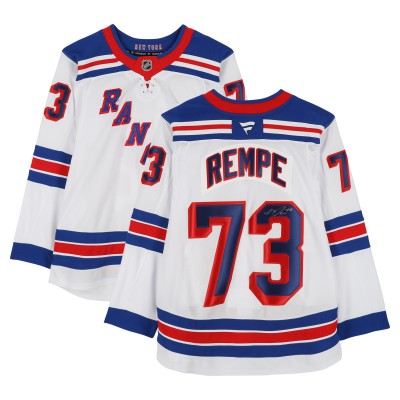 Игровая джерси Matt Rempe New York Rangers Autographed Fanatics Authentic White Fanatics Premium