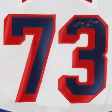 Игровая джерси Matt Rempe New York Rangers Autographed Fanatics Authentic White Fanatics Premium